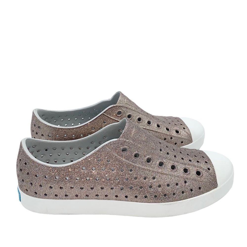 Native Jefferson Bling Women Slip On Shoes Metal White Size 11